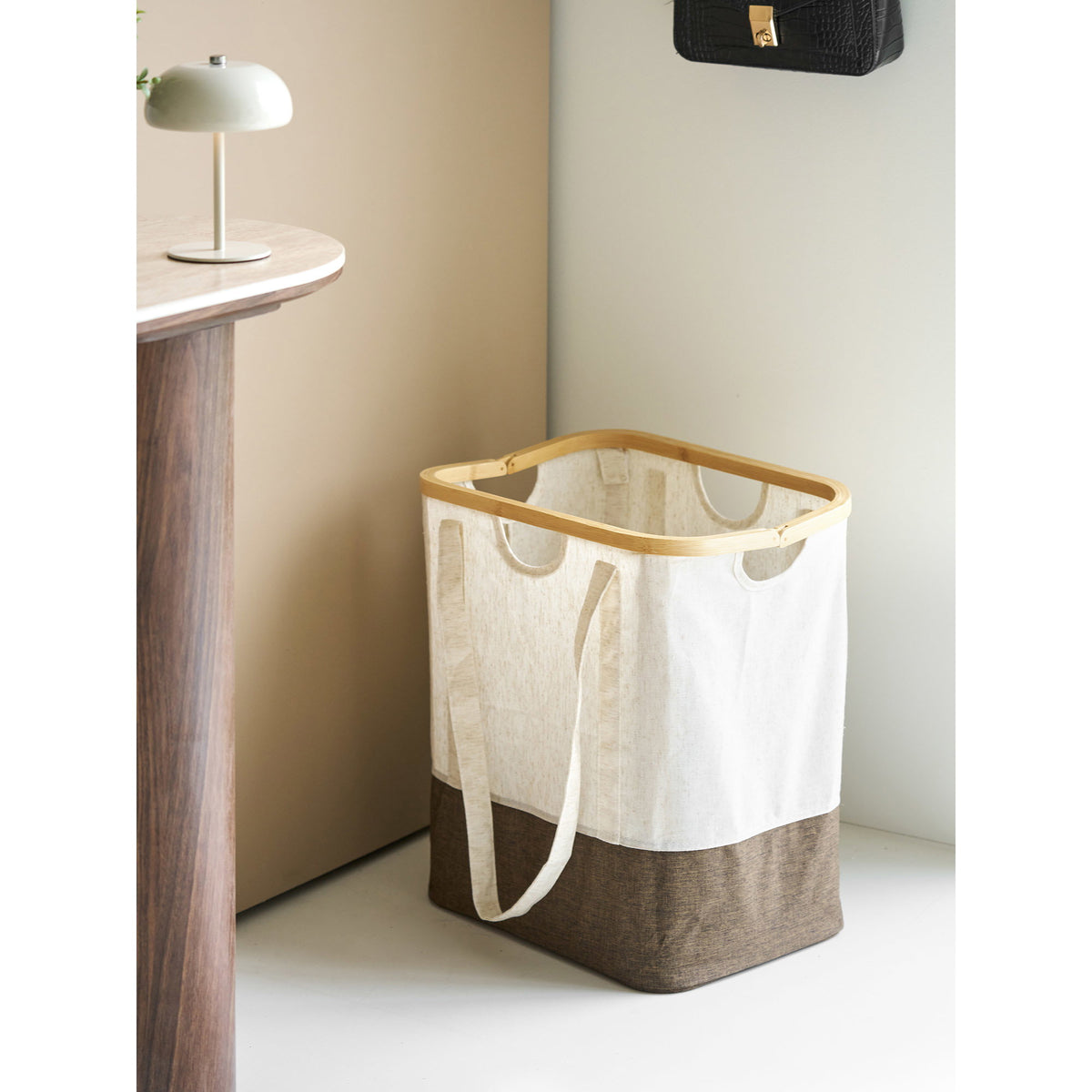 Noto Laundry Bag — Off White / Brown