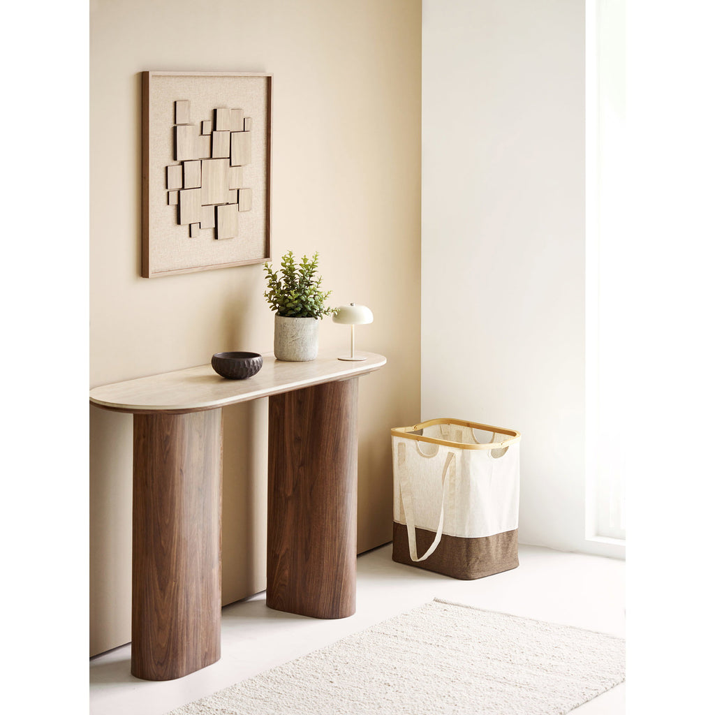 Noto Laundry Bag — Off White / Brown