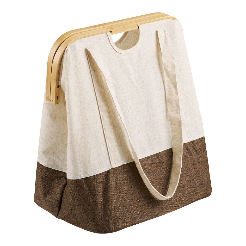 Noto Laundry Bag — Off White / Brown
