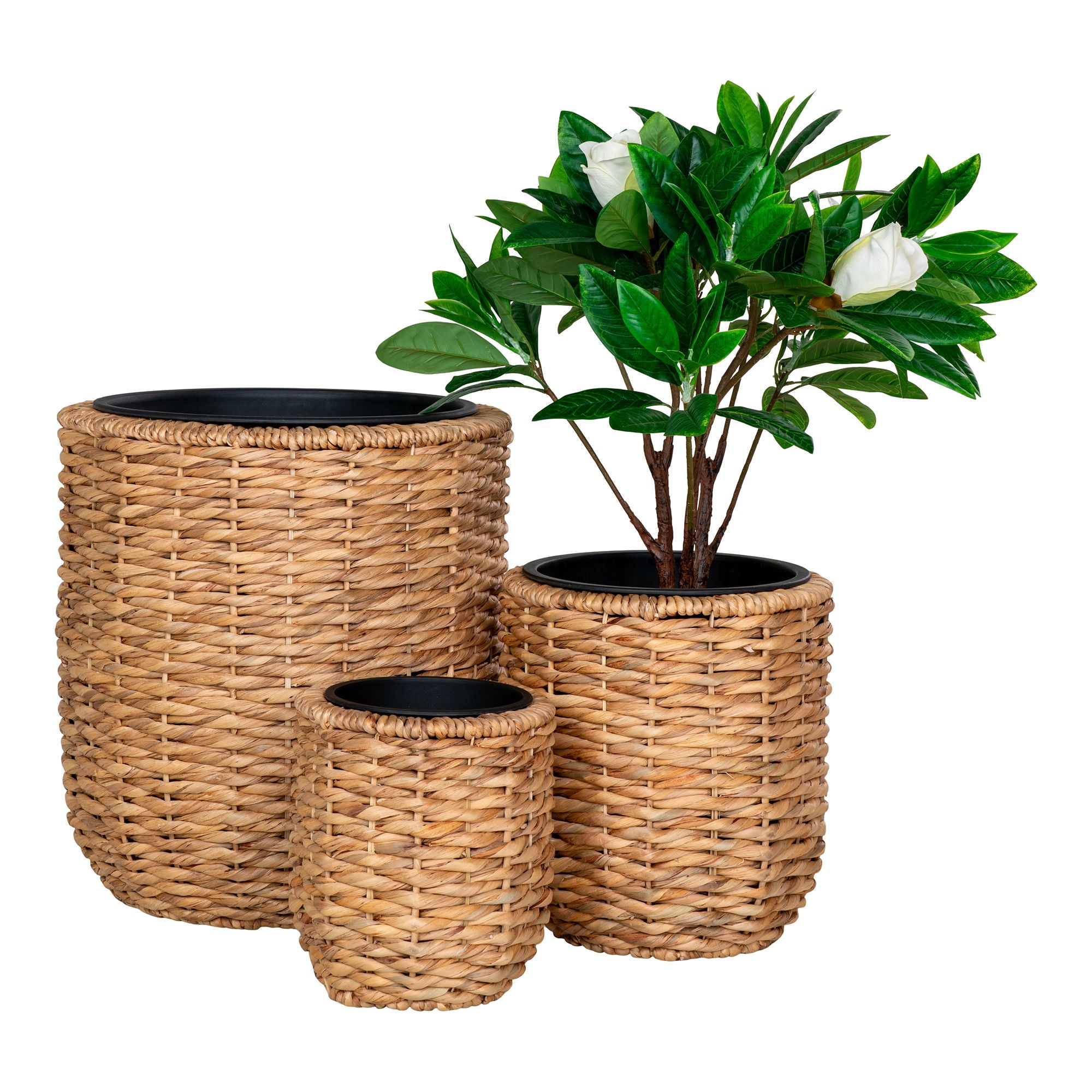 Hanoi Flowerpot - Flowerpot, water hyacinth, natural set of 3