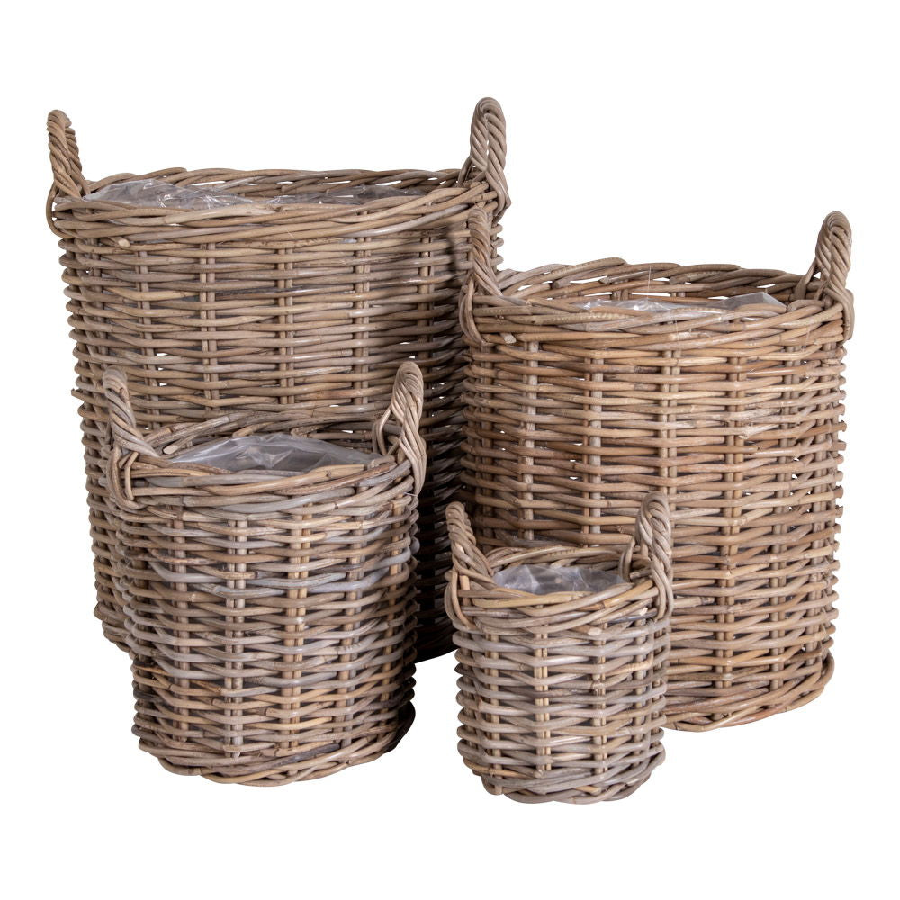 Caor Baskets - Baskets, kubu rattan, natural set of 4