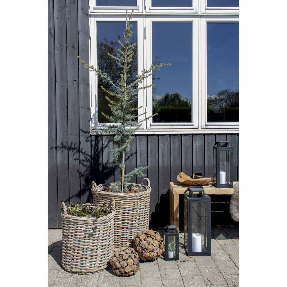 Indo Baskets - Baskets, kubu rattan, natural set of 2