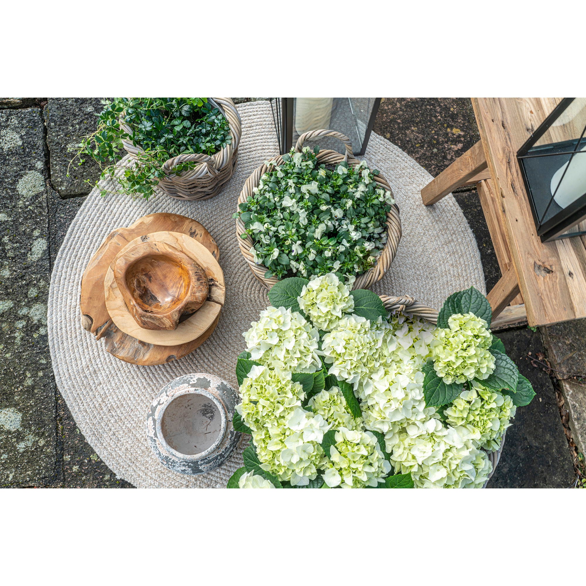 Kuta Baskets - Baskets, kubu rattan, nature set of 3