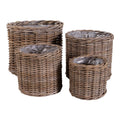 Bogor Baskets - Baskets, kubu rattan, natural set of 4