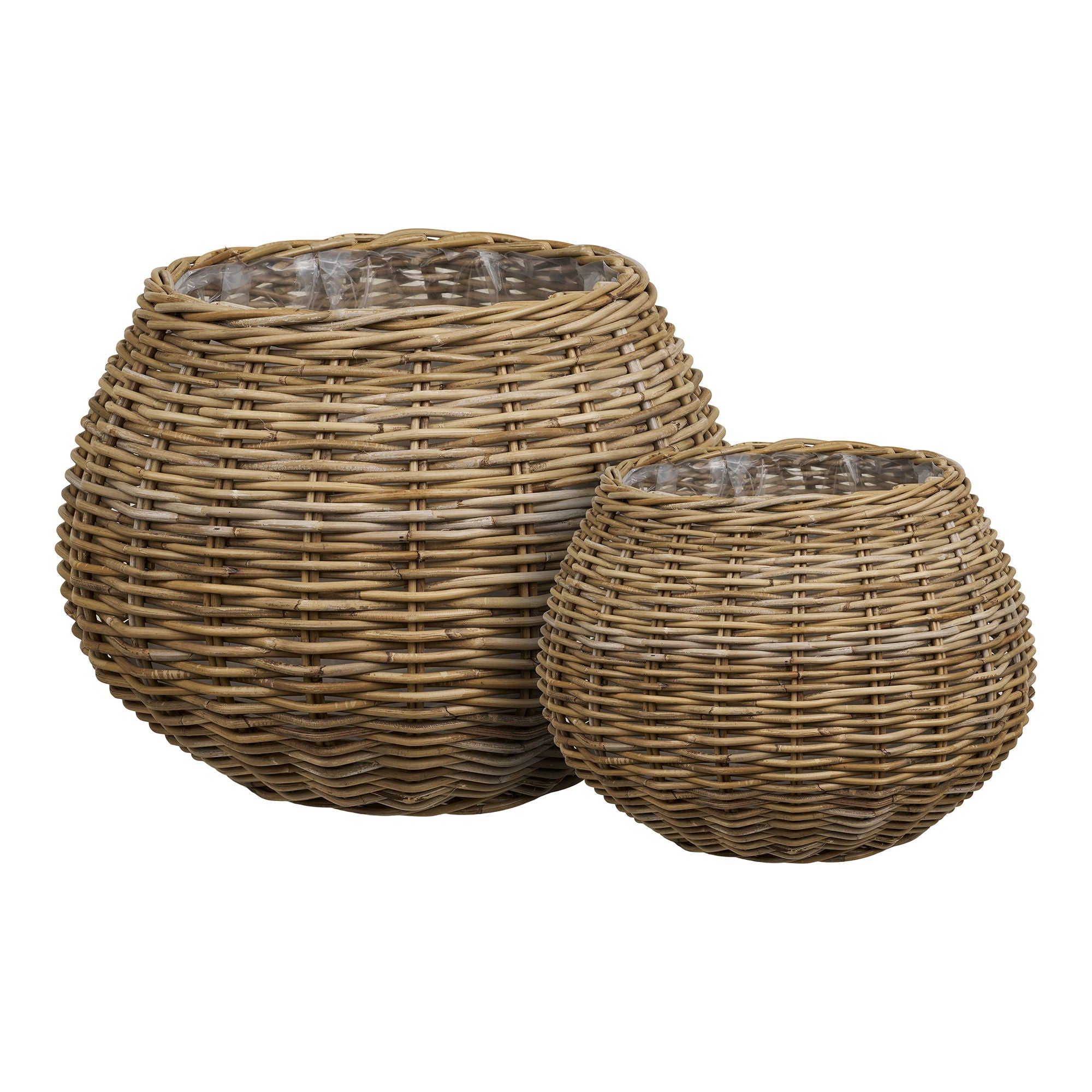 Melaka Basket - Basket, kubu rattan, natural, set of 2