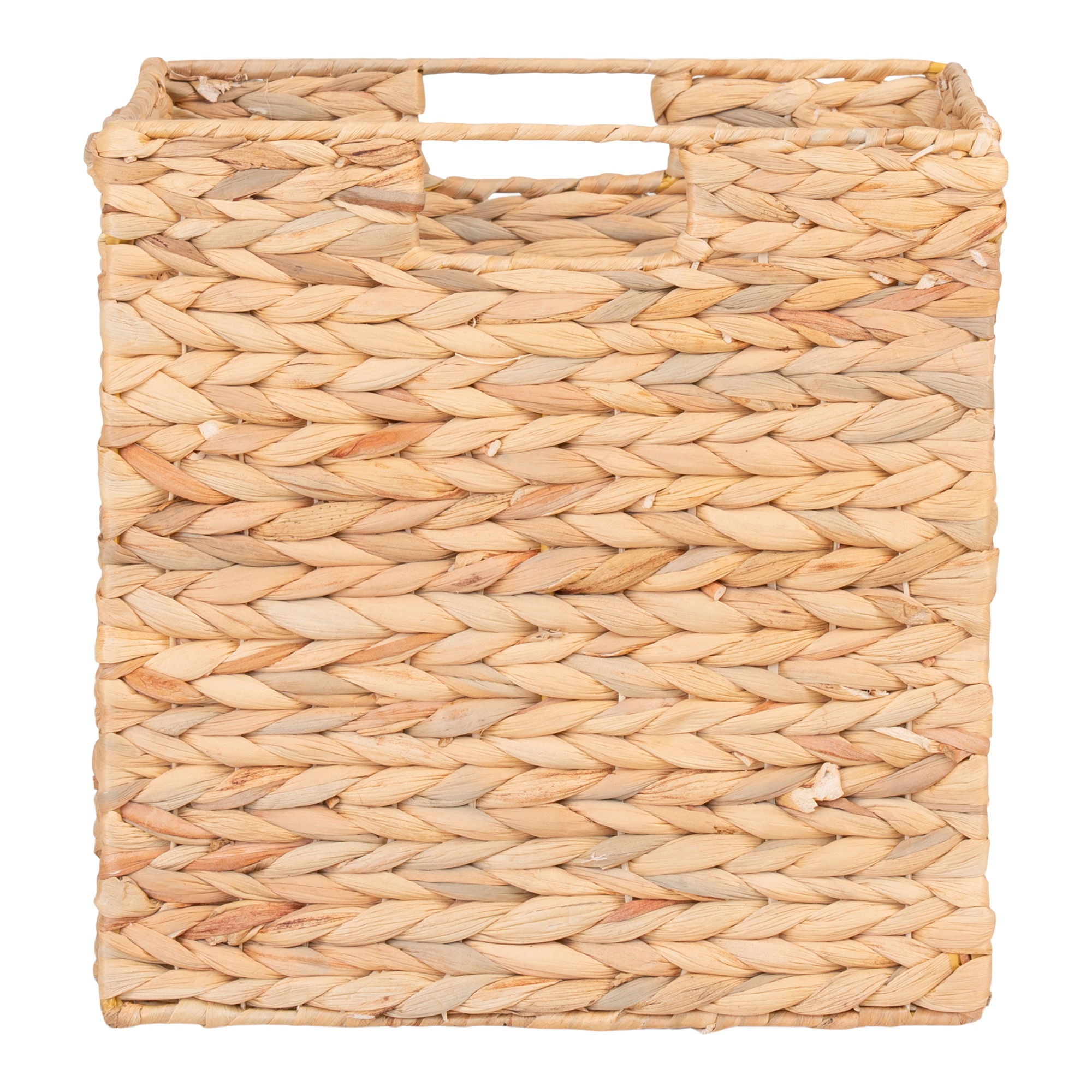 Passo Basket - Basket, foldable, water hyacinth, natural, 30x30x30 cm
