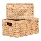 Passo Basket - Baskets, water hyacinth, nature set of 2