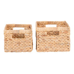 Passo Basket - Baskets, water hyacinth, nature set of 2