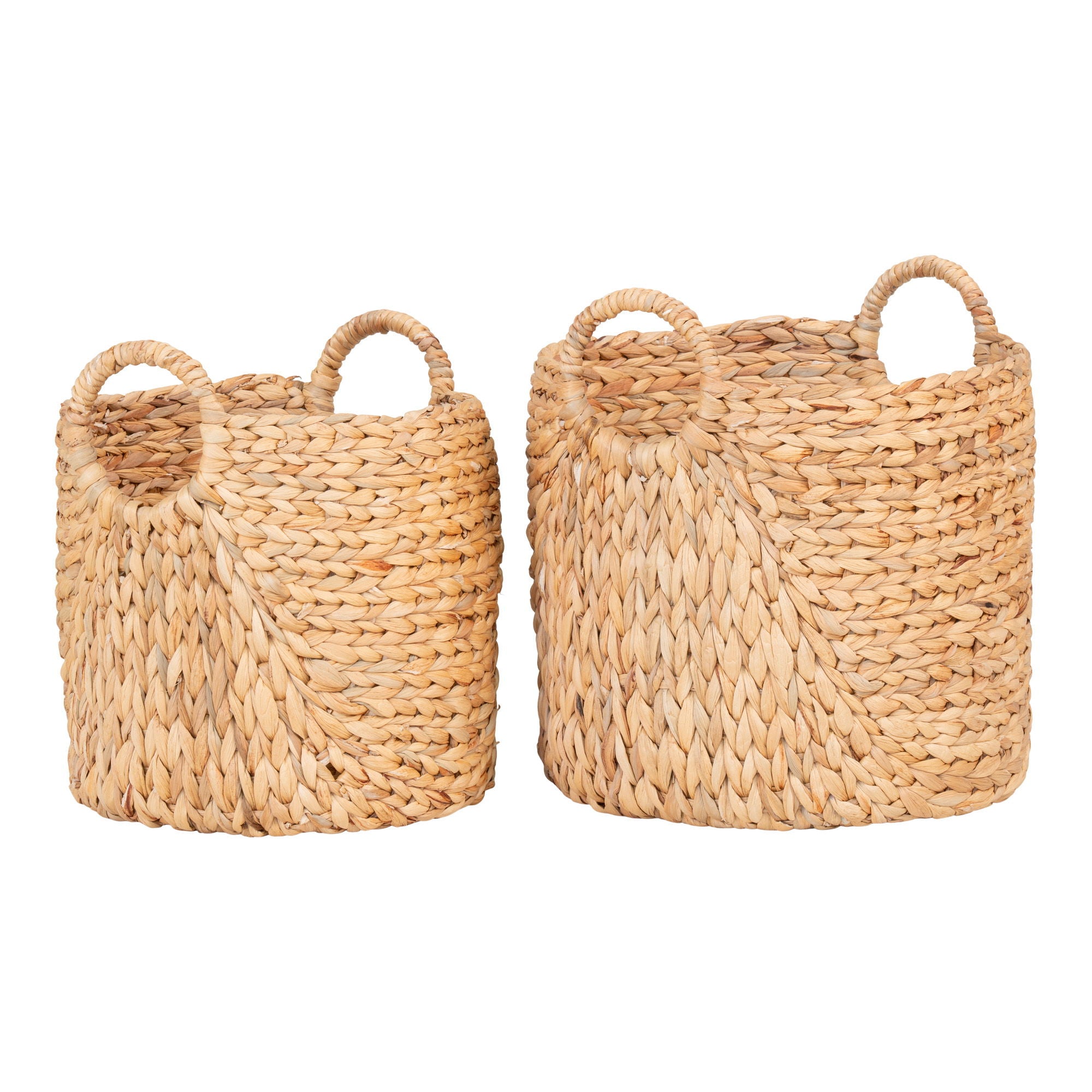 Passo Basket - Baskets, water hyacinth, nature set of 2