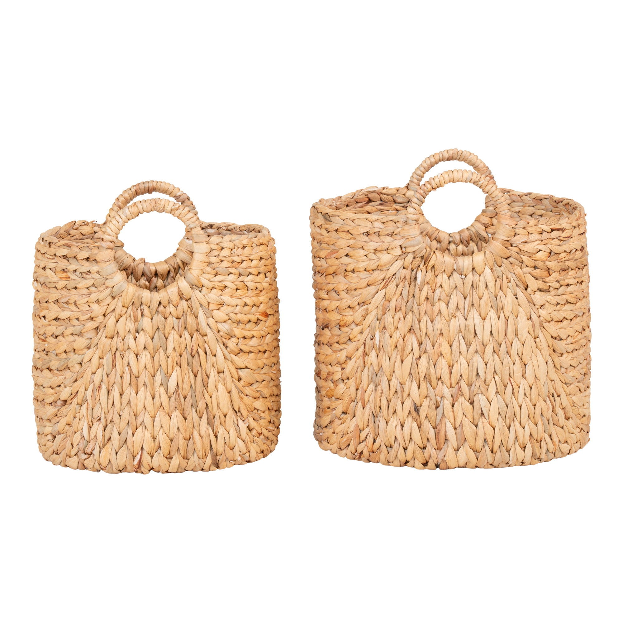 Passo Basket - Baskets, water hyacinth, nature set of 2