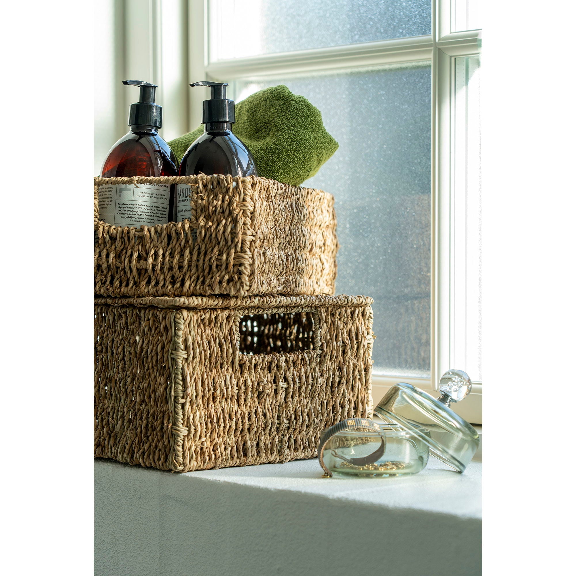 Venoso Baskets - Baskets, seagrass, nature set of 2