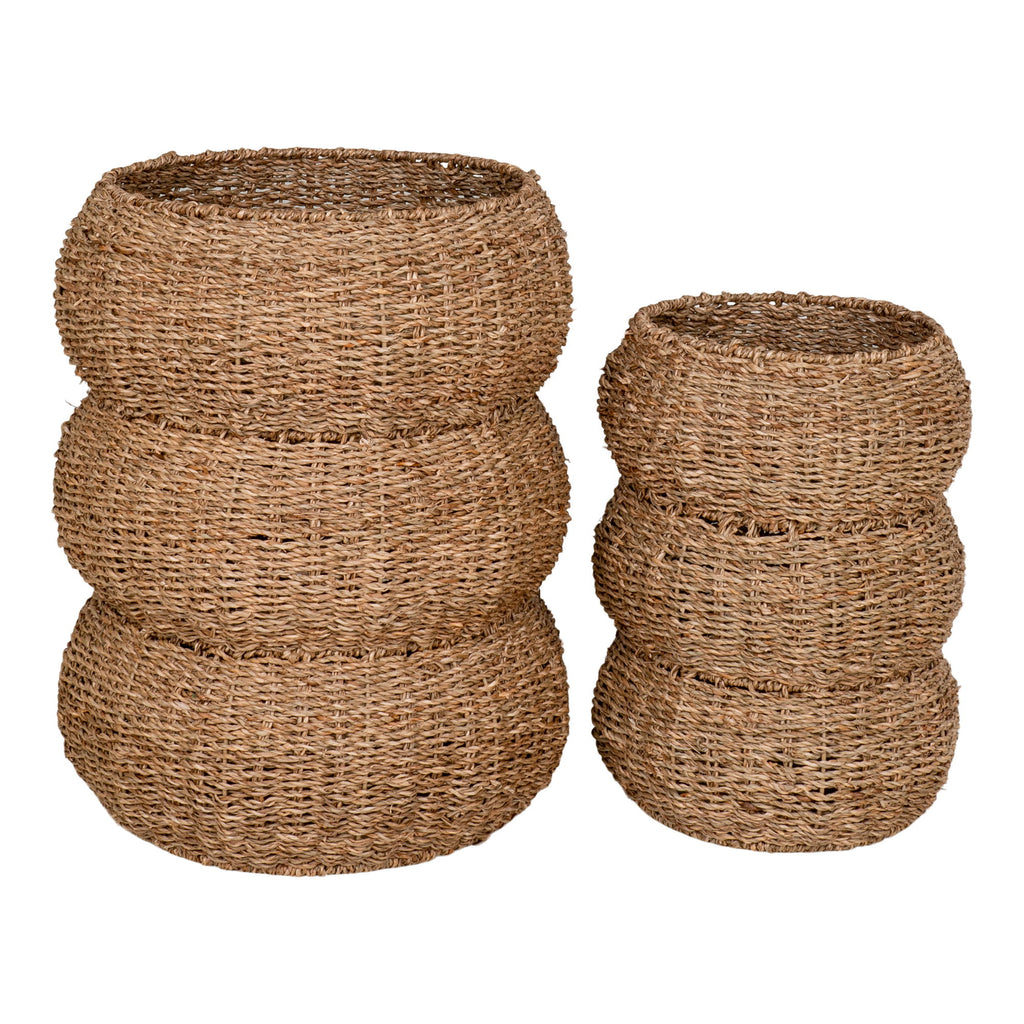Sarbas Baskets - Baskets, seagrass, nature set of 2
