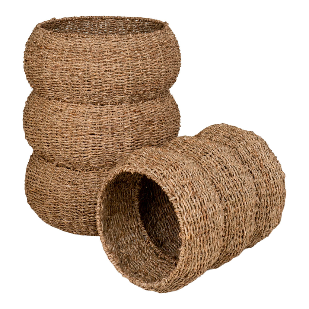 Sarbas Baskets - Baskets, seagrass, nature set of 2
