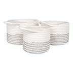 Algar Baskets - Baskets, cotton, white/grey set of 3