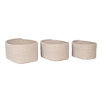 Cadima Baskets - Baskets, cotton, beige set of 3
