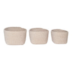 Cadima Baskets - Baskets, cotton, beige set of 3
