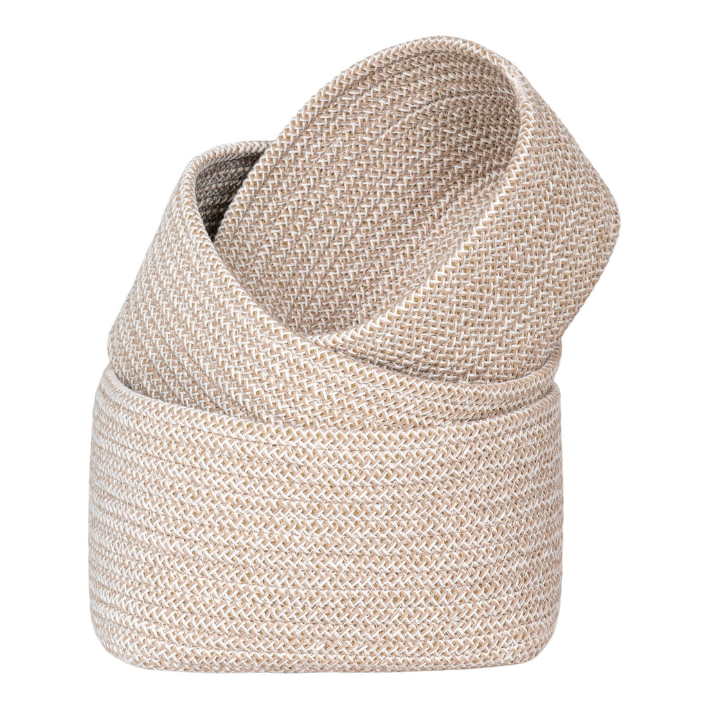 Cadima Baskets - Baskets, cotton, beige set of 3