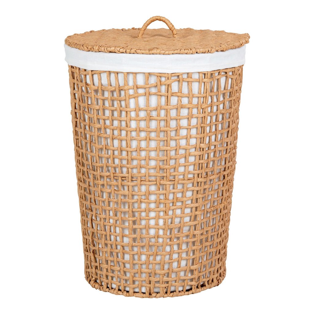 Pomal Laundry Basket - Laundry Basket, paper, natural/white ø42x56 cm