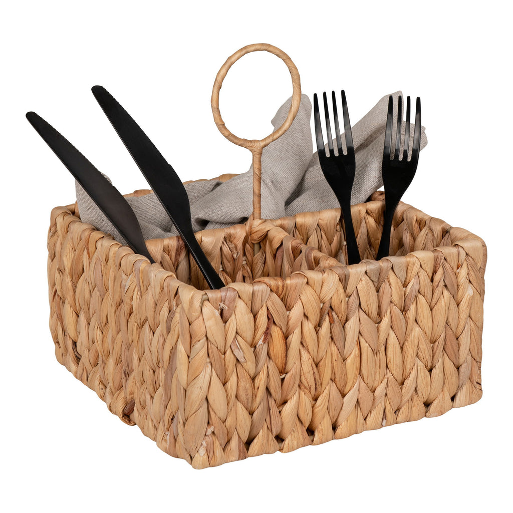 Pleiku Storage Box - Storage Box, water hyacinth, nature 20x20x22 cm