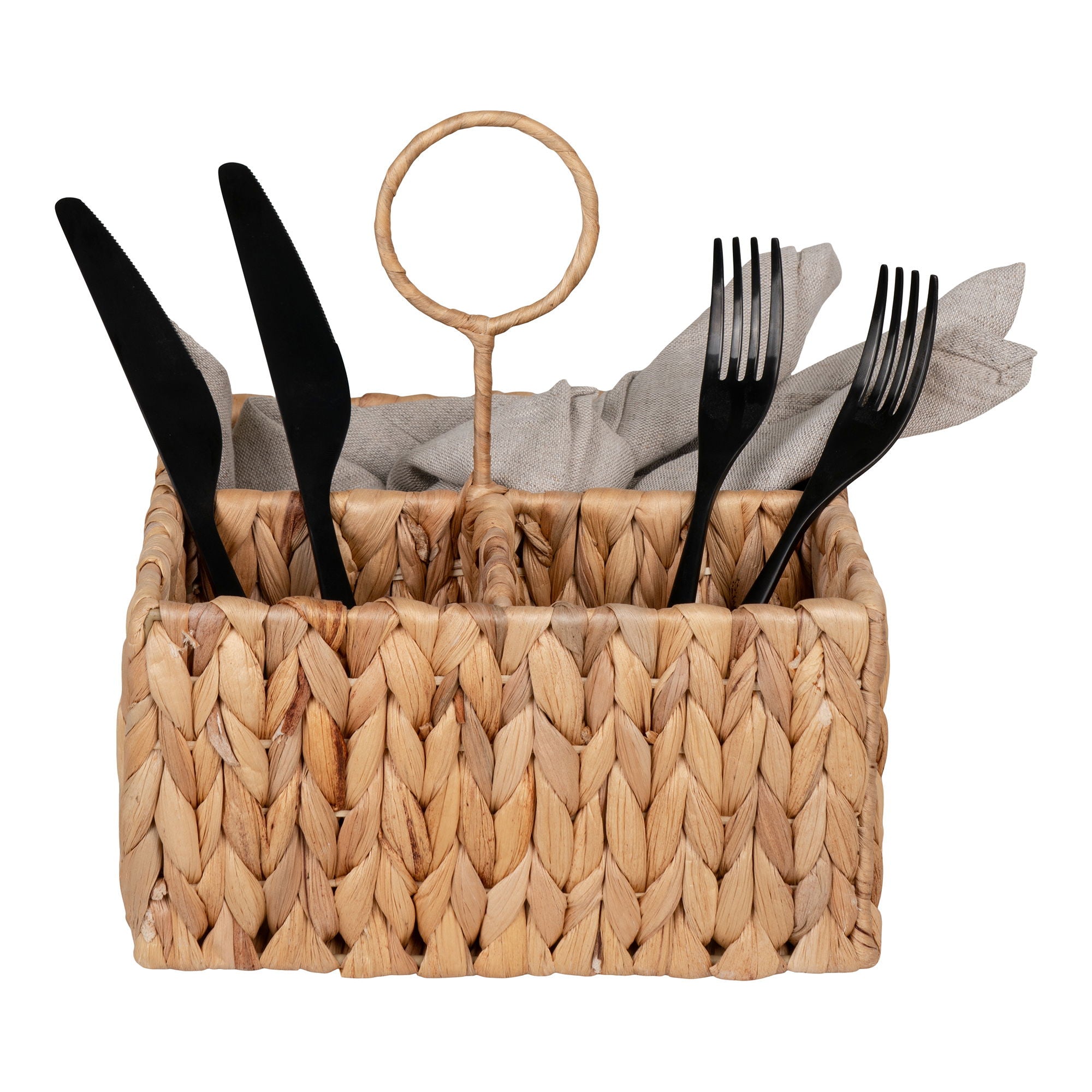 Pleiku Storage Box - Storage Box, water hyacinth, nature 20x20x22 cm