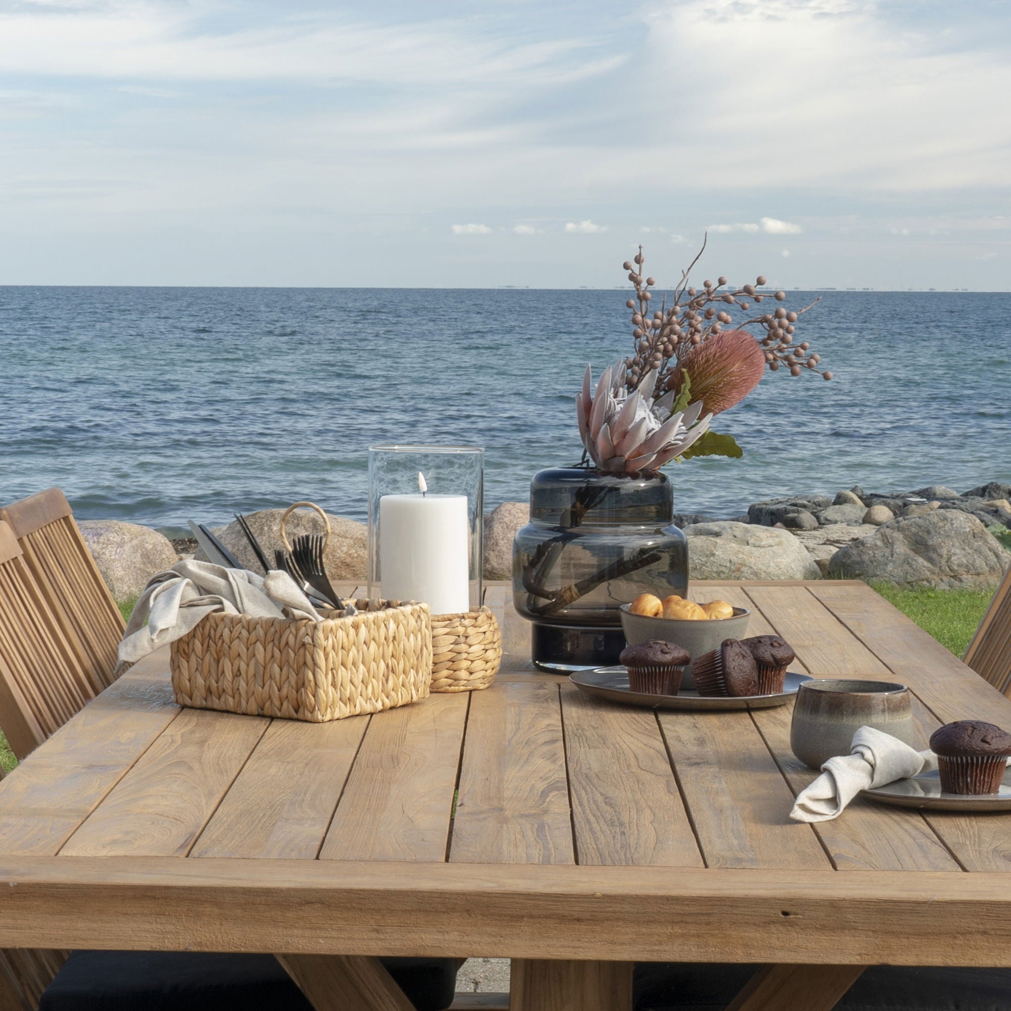 Pleiku Storage Box - Storage Box, water hyacinth, nature 20x20x22 cm
