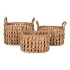 Balerma Baskets - Baskets, water hyacinth, nature set of 3