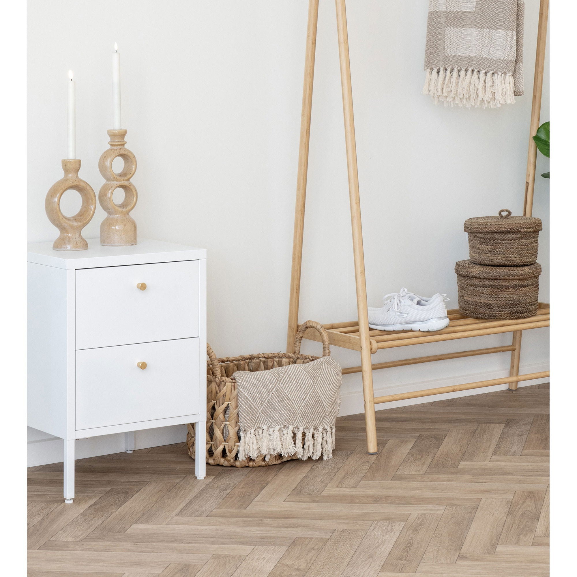 Balerma Baskets - Baskets, water hyacinth, nature set of 3