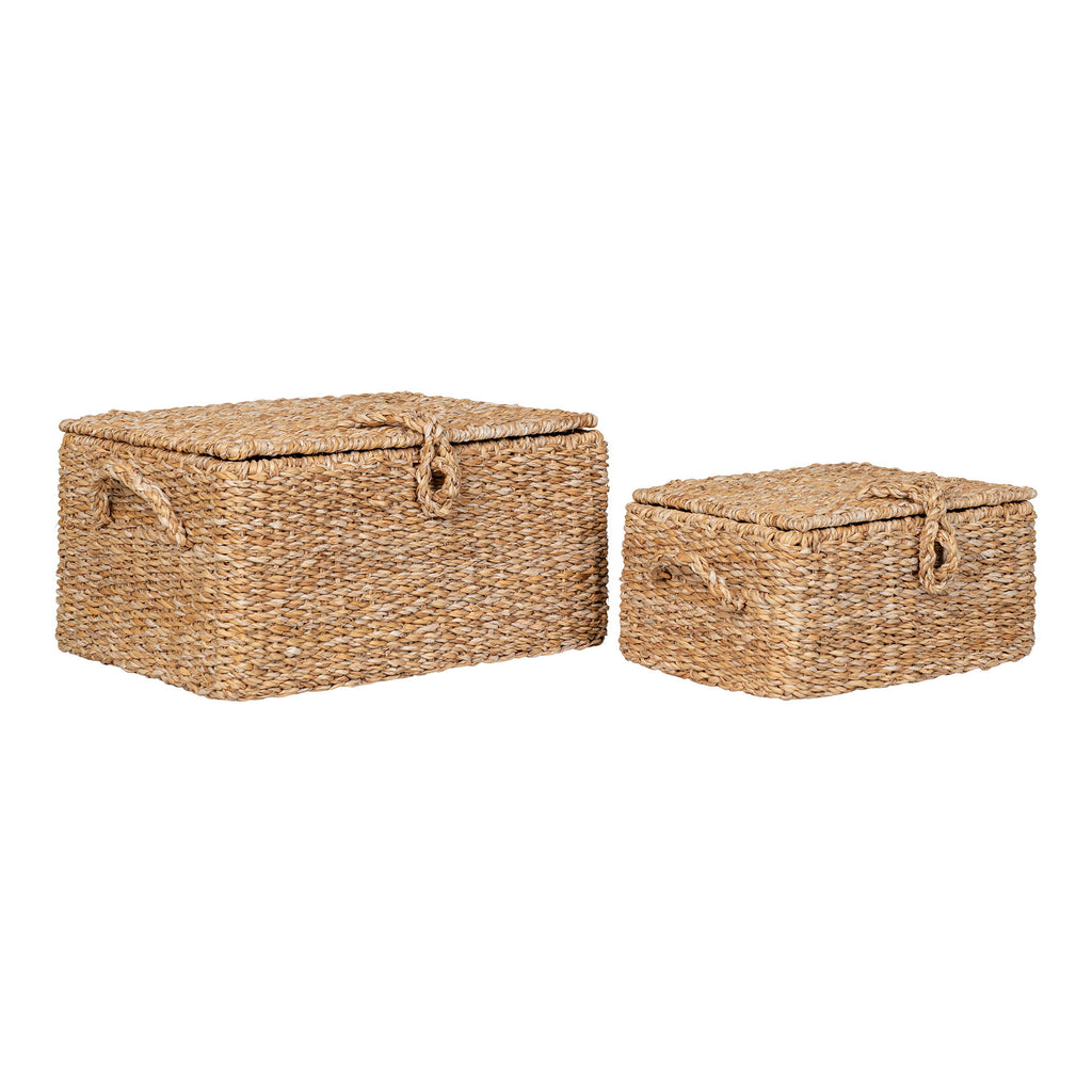 Bogra Baskets - Baskets, seagrass/metal, natural set of 2