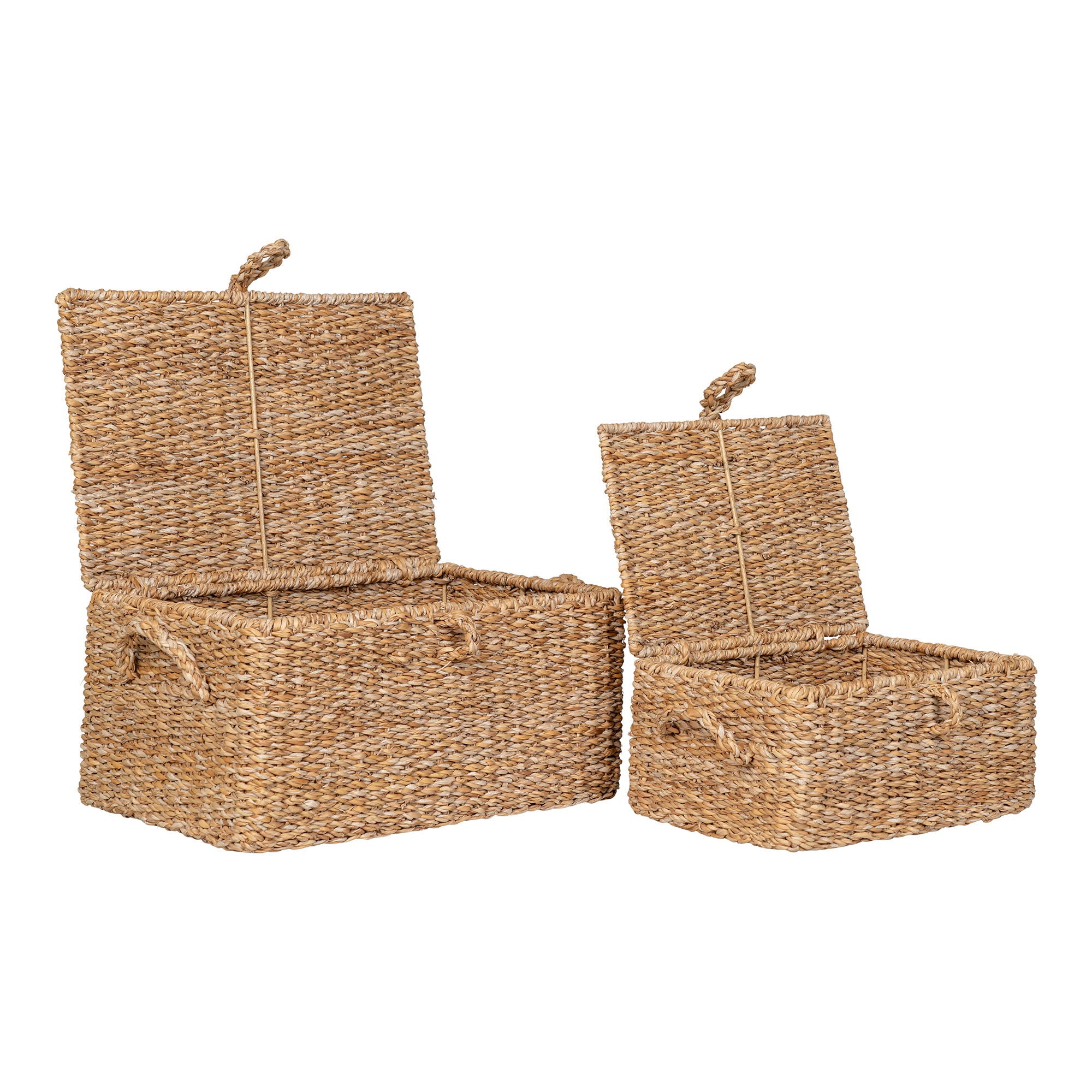 Bogra Baskets - Baskets, seagrass/metal, natural set of 2