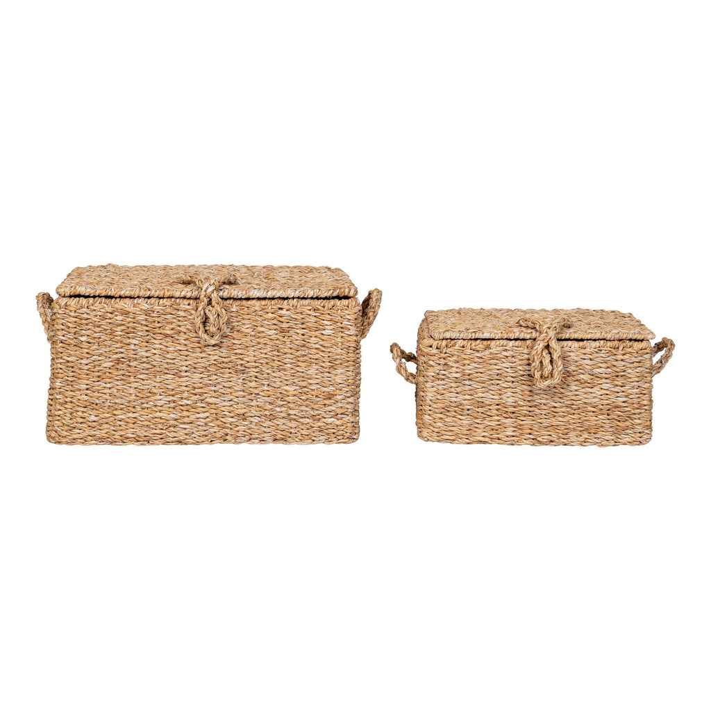 Bogra Baskets - Baskets, seagrass/metal, natural set of 2