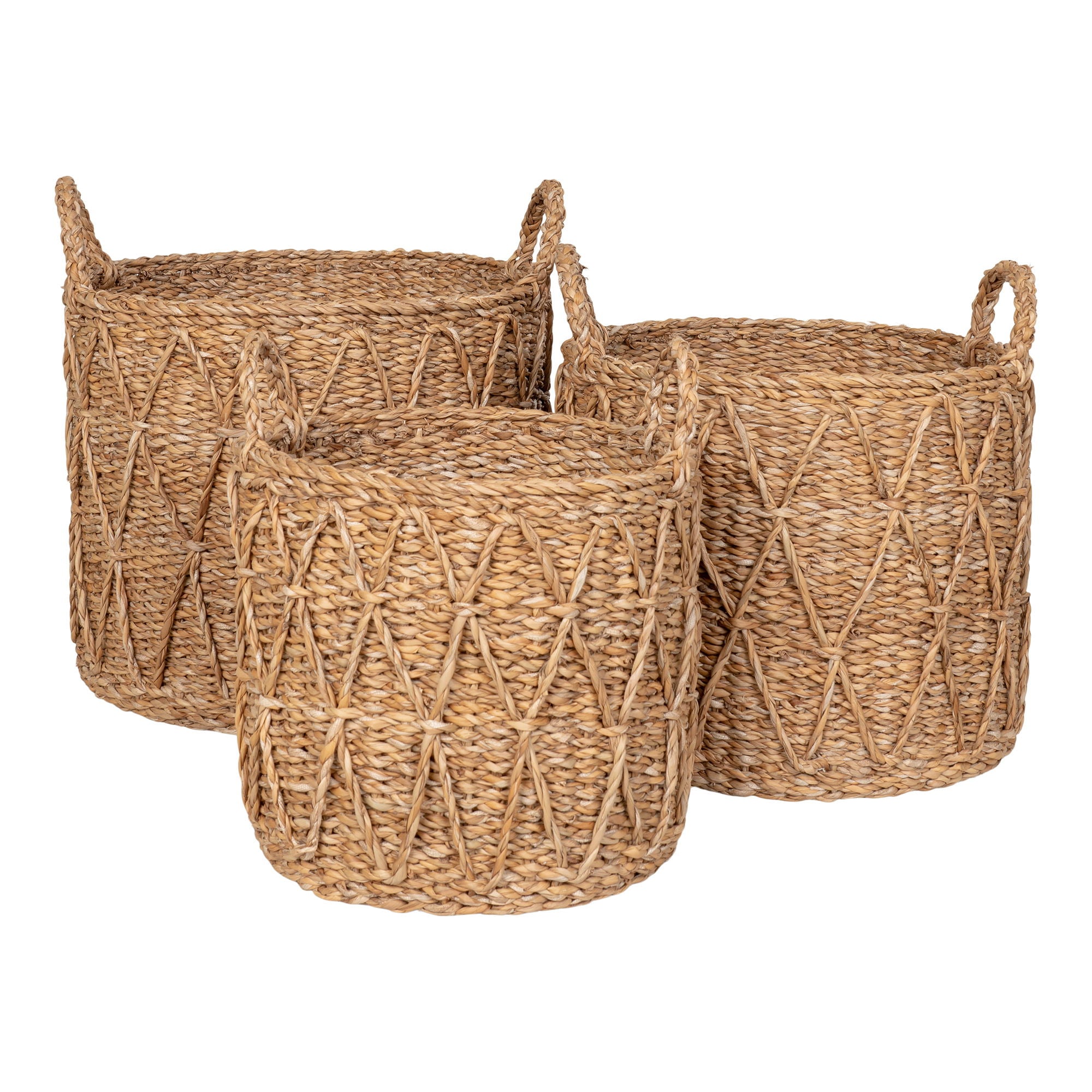Krabi Baskets - Baskets, seagrass, natural set of 3