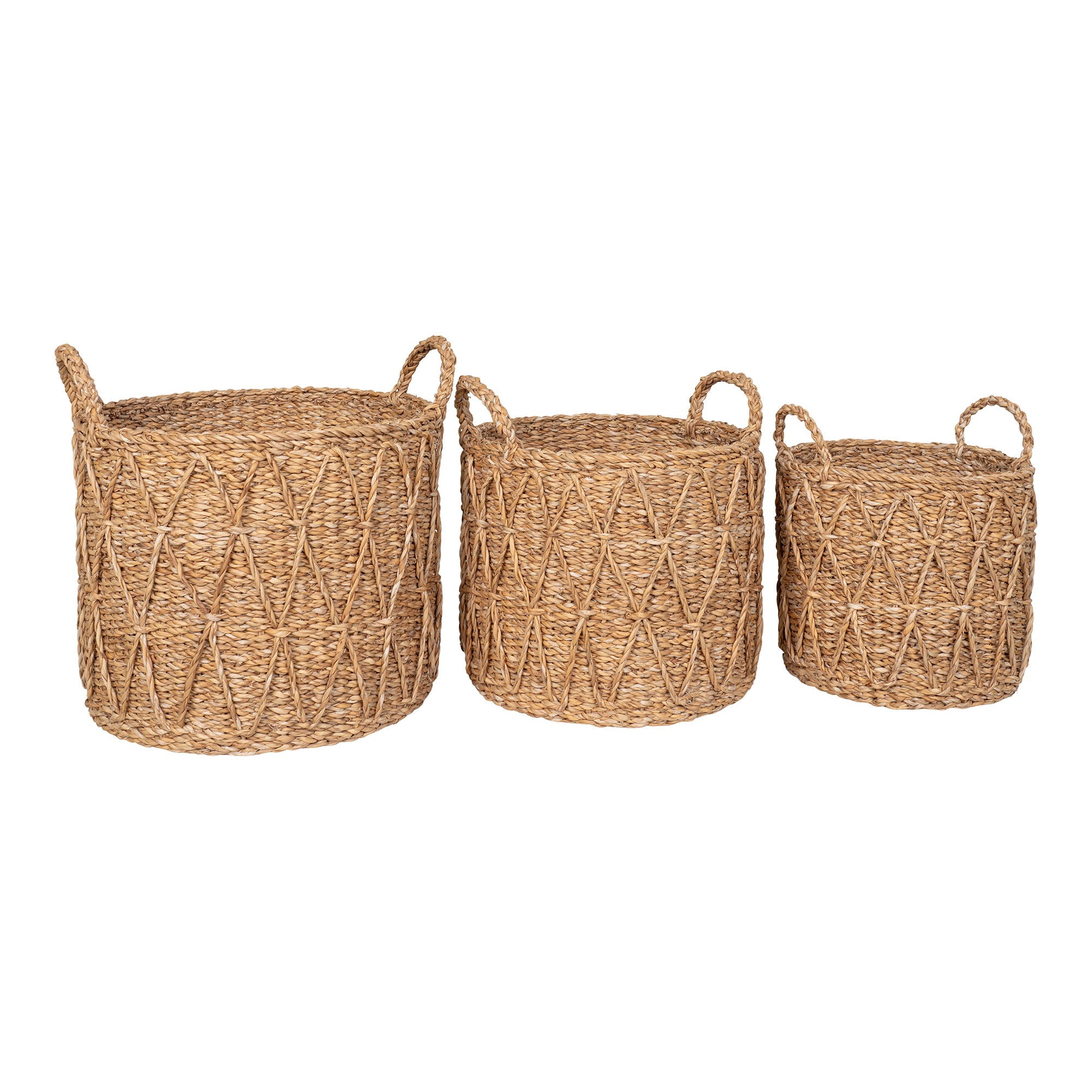 Krabi Baskets - Baskets, seagrass, natural set of 3