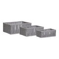 Arese Baskets - Baskets, cotton/metal, grey set of 3