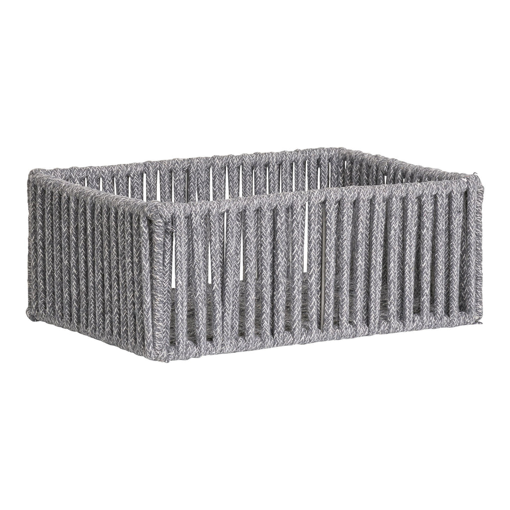 Arese Baskets - Baskets, cotton/metal, grey set of 3