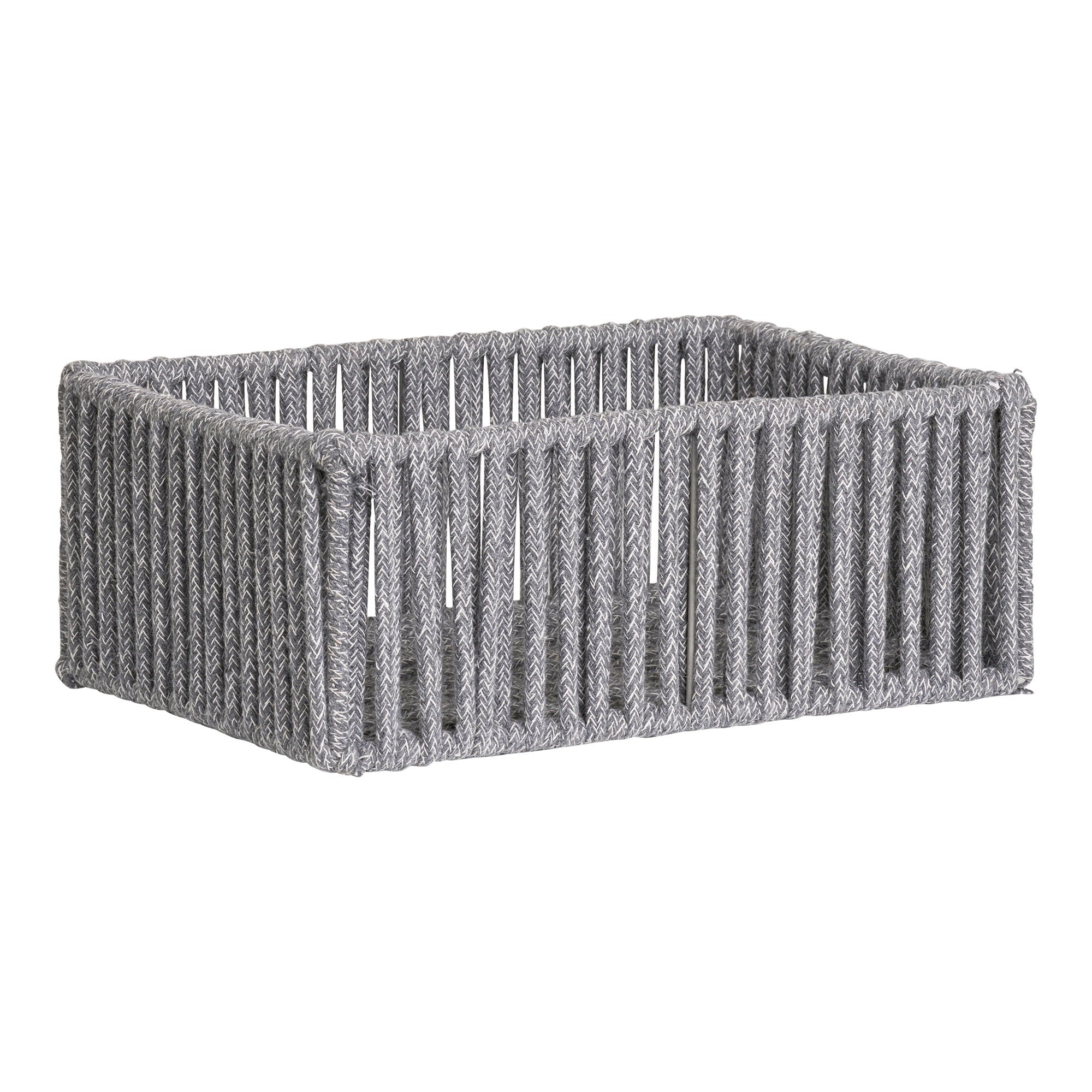 Arese Baskets - Baskets, cotton/metal, grey set of 3