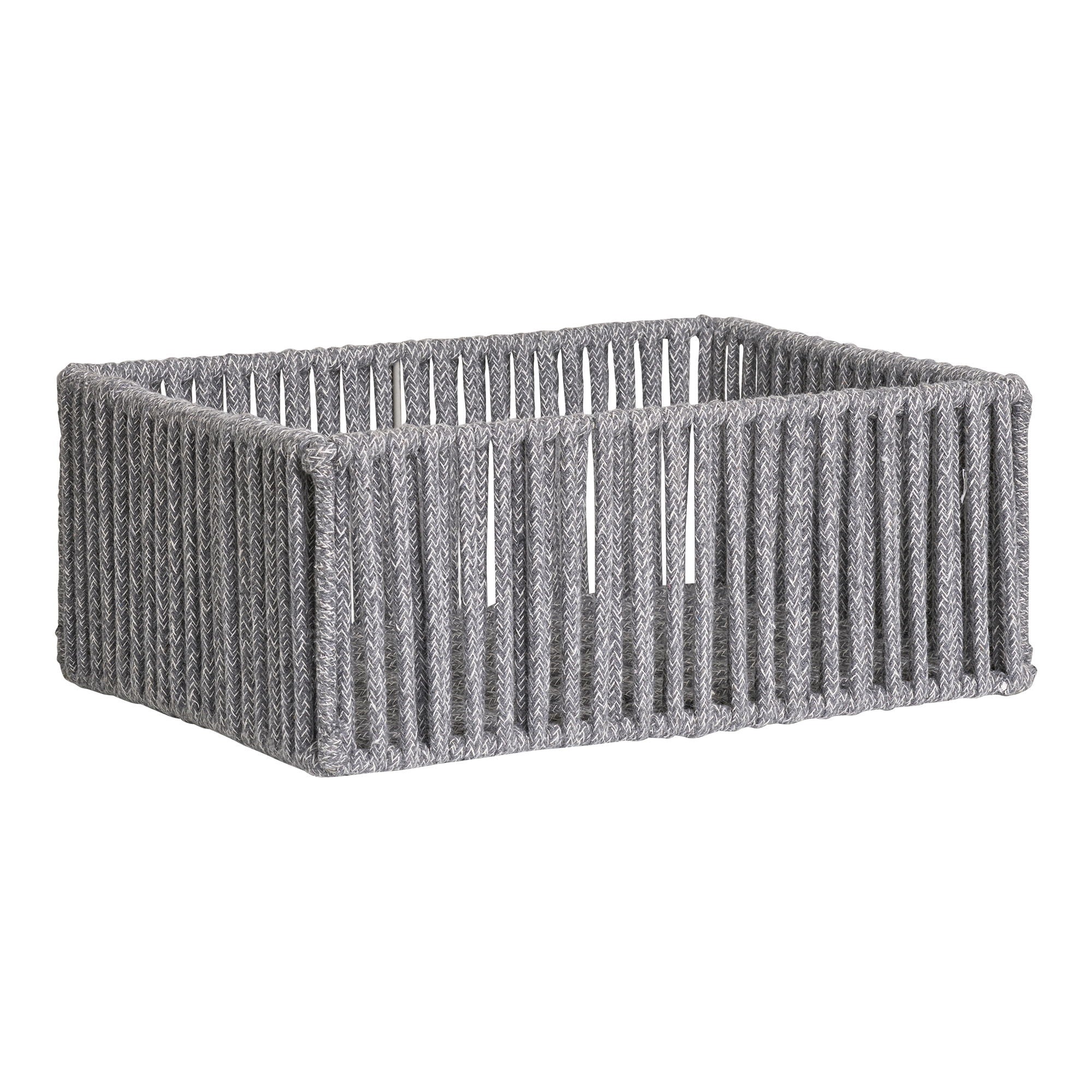 Arese Baskets - Baskets, cotton/metal, grey set of 3