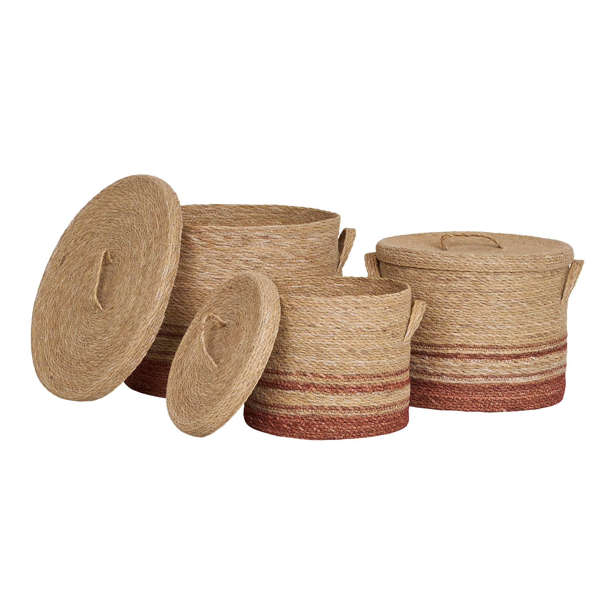 Budoni Baskets - Baskets, seagrass, natural/brown set of 3