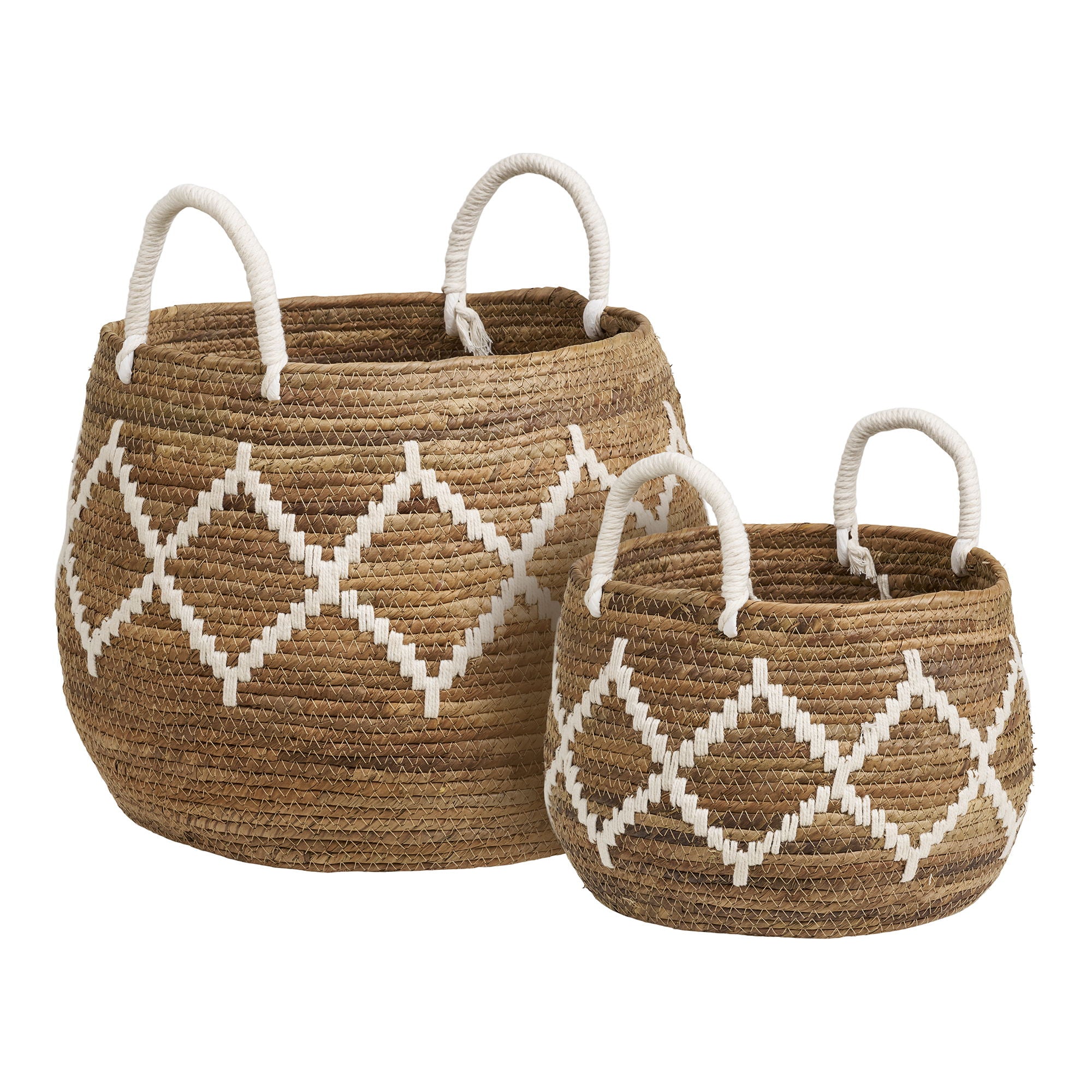 Altea Baskets - Baskets, banana leaf, natural/off-white set of 2