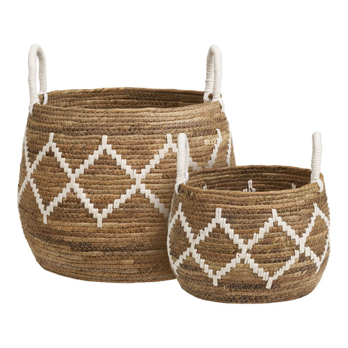 Altea Baskets - Baskets, banana leaf, natural/off-white set of 2
