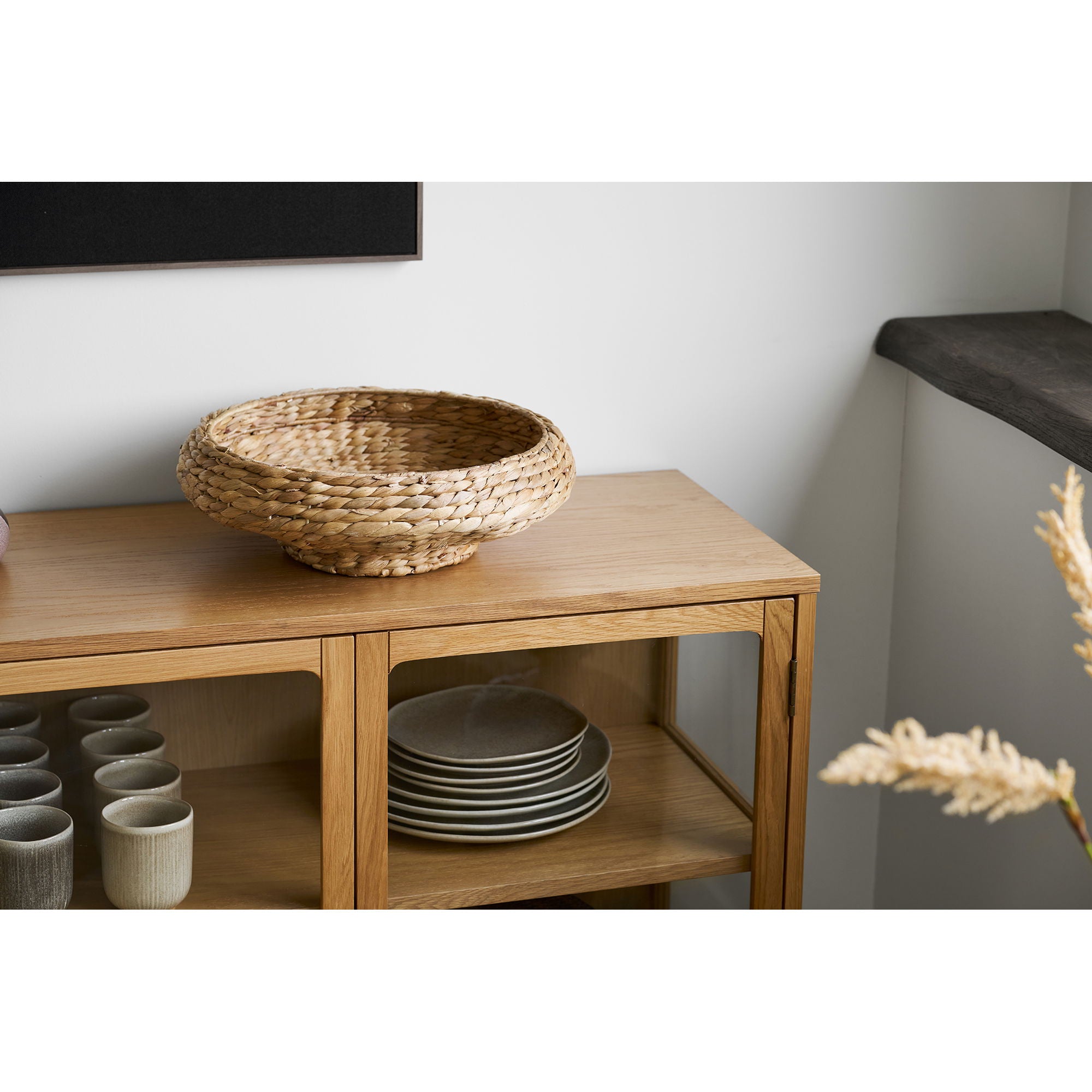 Frellesvig Tray - Tray, water hyacinth, natural ø38x12,5cm