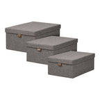 Noto Storage Boxes - Storage boxes, textile, dark grey set of 3