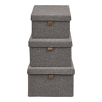 Noto Storage Boxes - Storage boxes, textile, dark grey set of 3