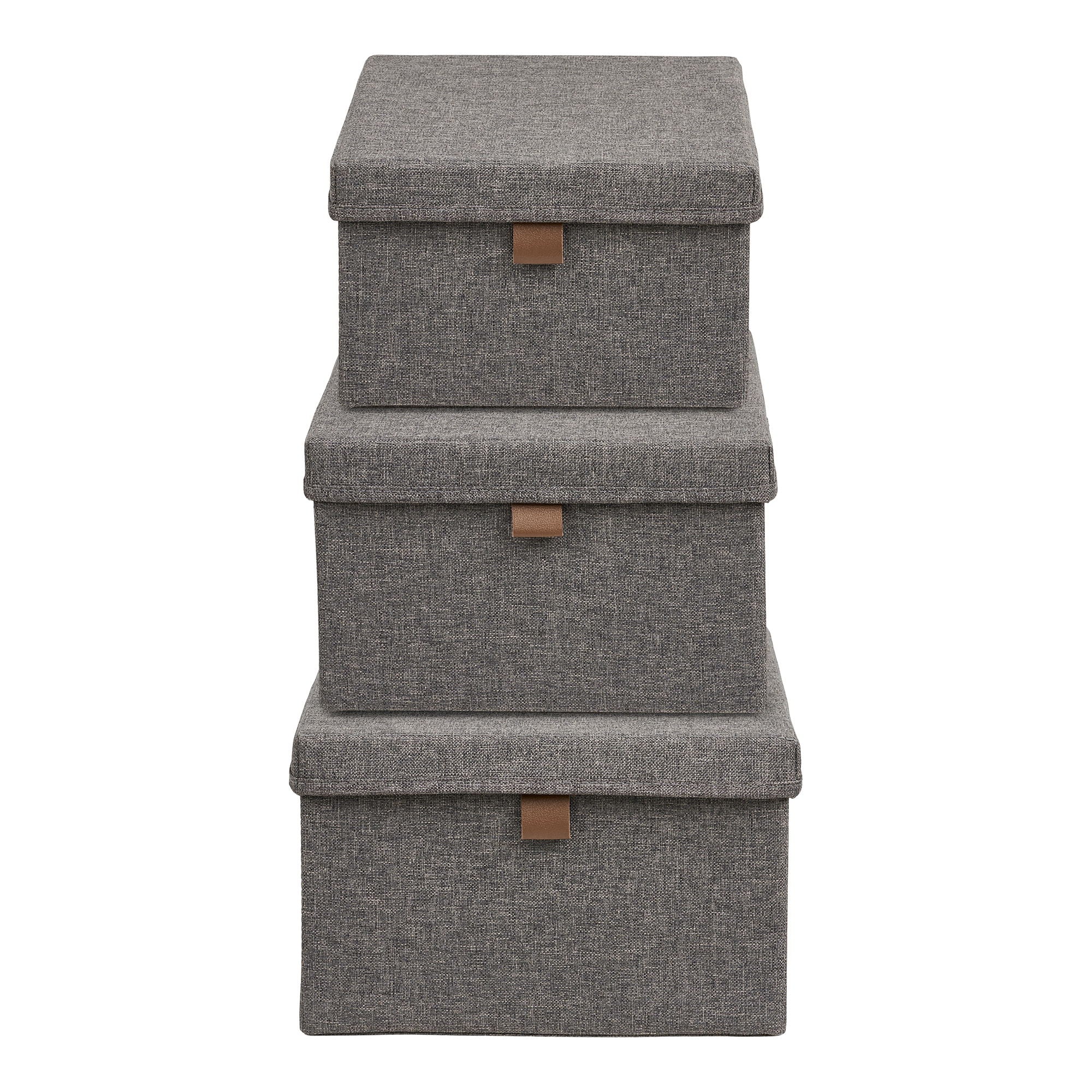 Noto Storage Boxes - Storage boxes, textile, dark grey set of 3