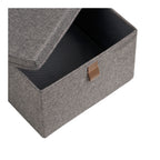 Noto Storage Boxes - Storage boxes, textile, dark grey set of 3
