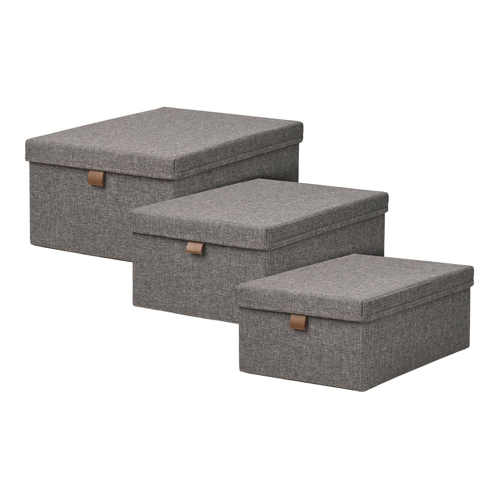 Noto Storage Boxes — Dark Grey