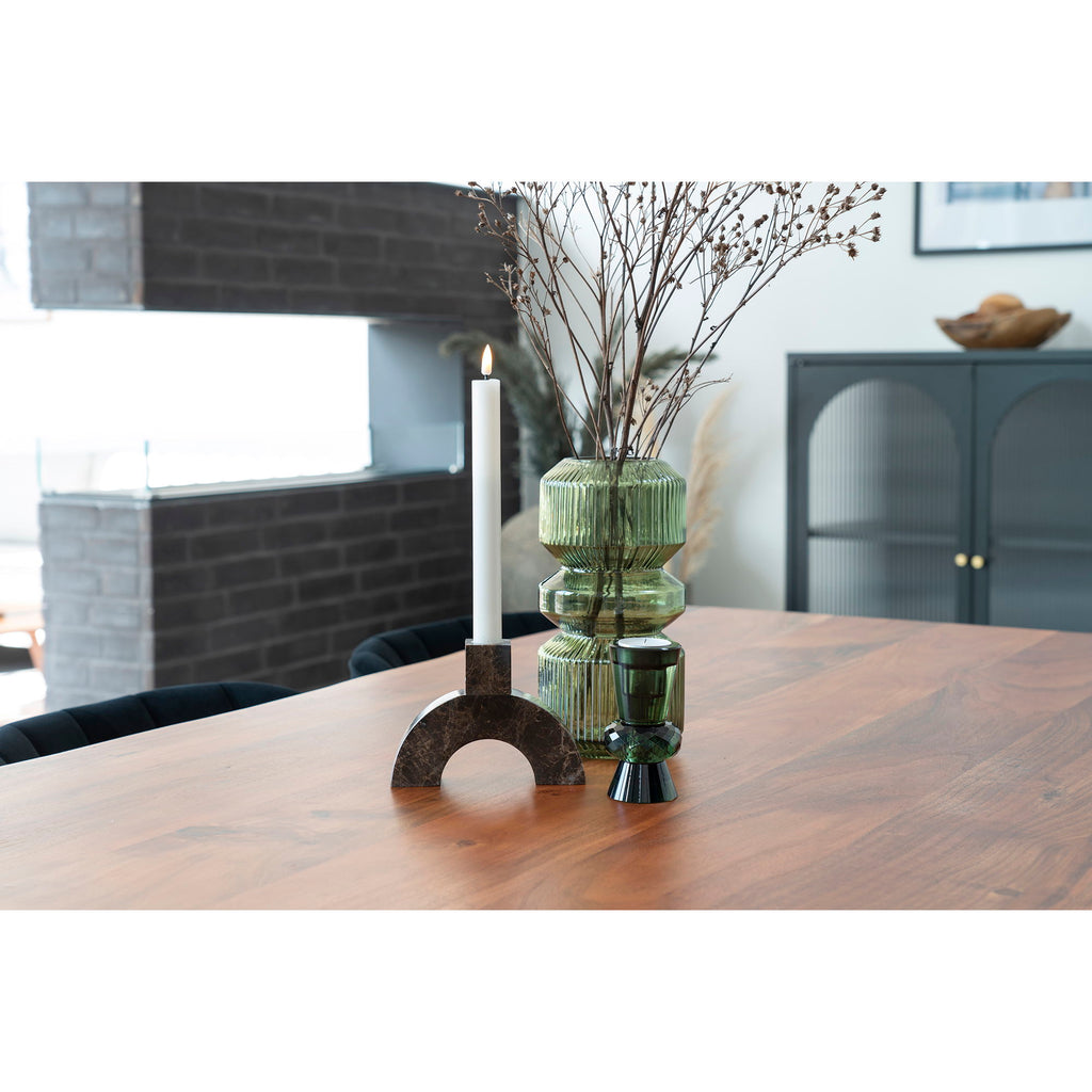 Vase - Vase, glass, green ø12x25 cm