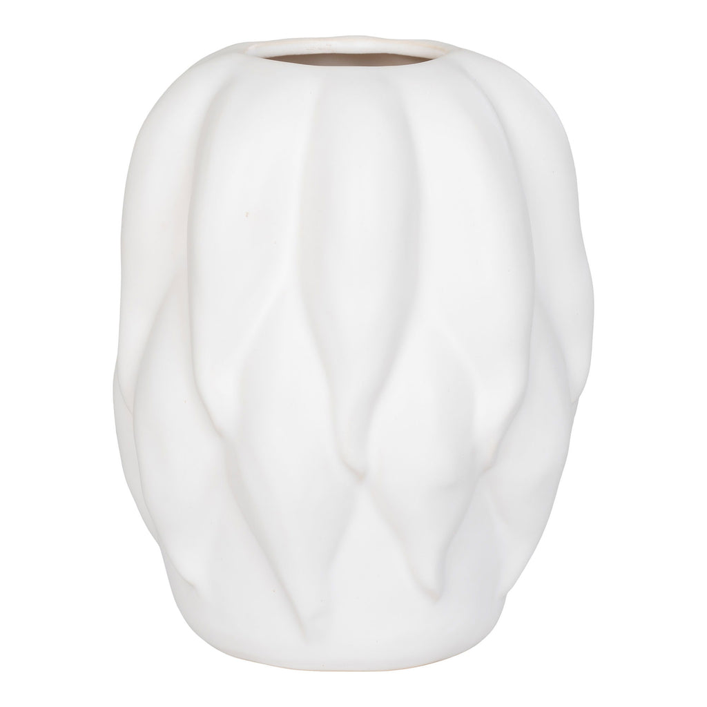 Vase - Vase, ceramic, beige 19,5x19,5x26 cm