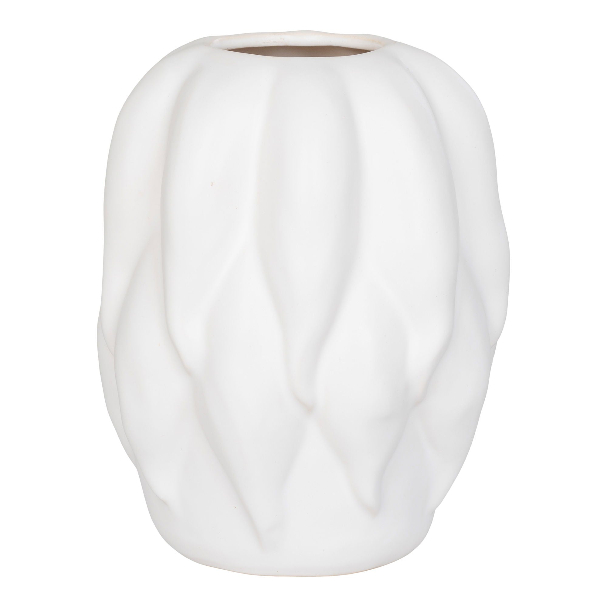 Vase - Vase, ceramic, beige 19,5x19,5x26 cm
