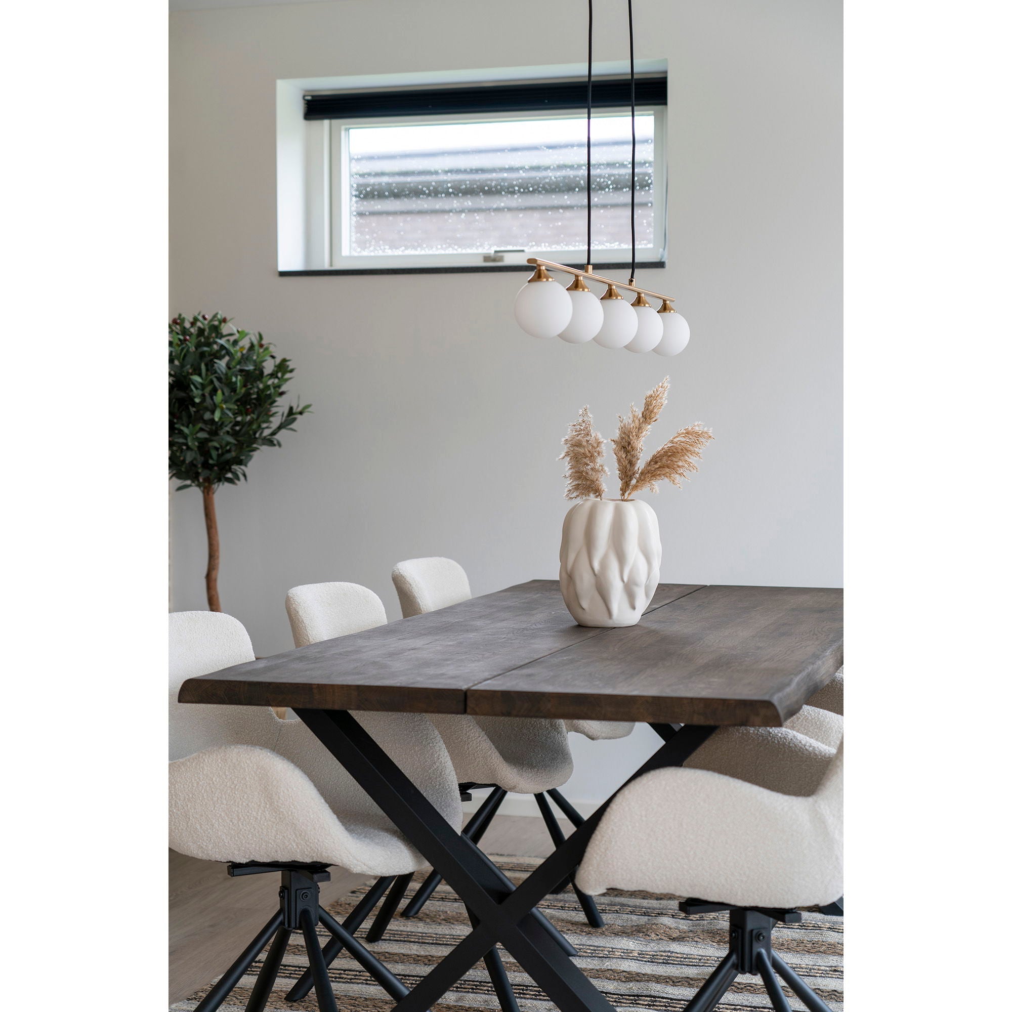 Vase - Vase, ceramic, beige 19,5x19,5x26 cm