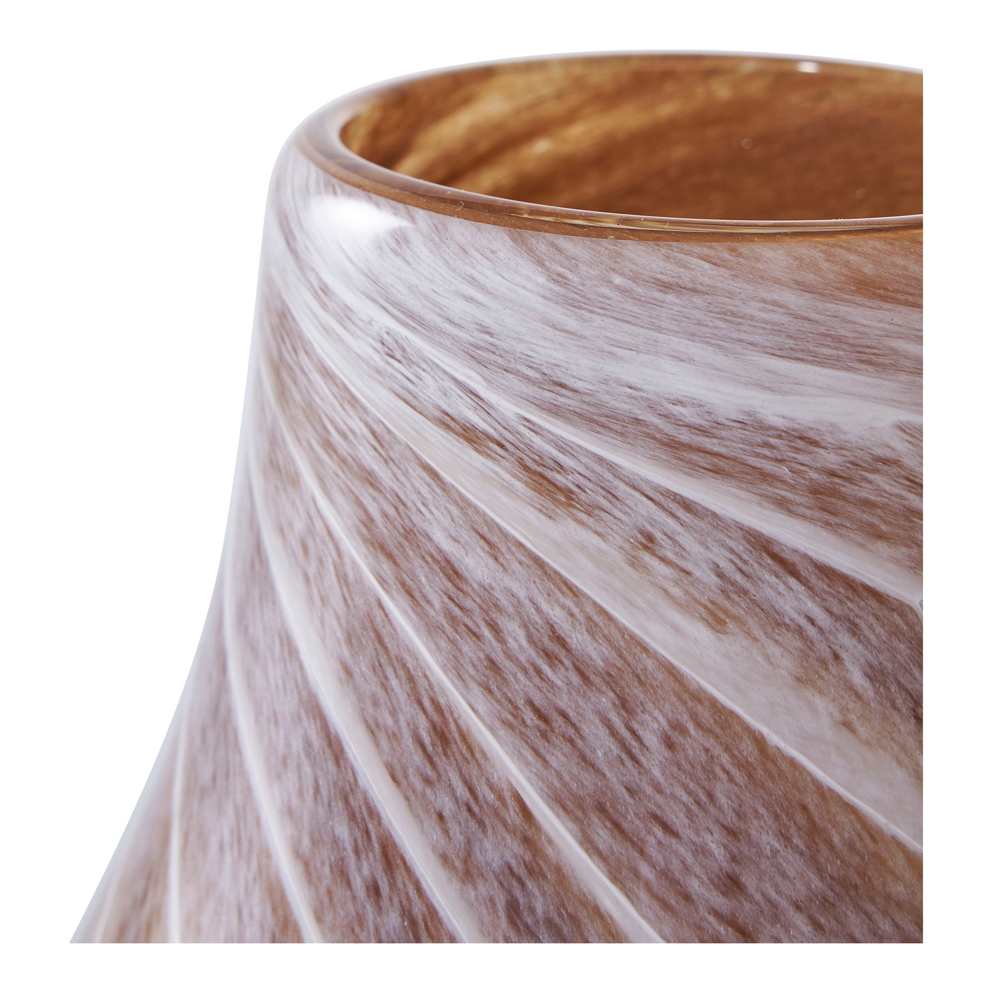 Vase - Vase, glass, brown ø16x23 cm